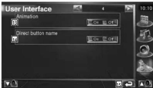 User Interface Animation 13 On Off Direct! button name 14 On Off 10:10