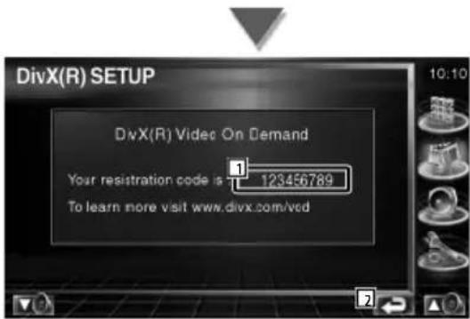 KENWOOD DDX7029 - Anzeigen des Bildschirms mit dem DivX-SETUP - 1