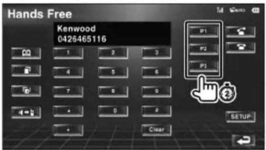 Hands Free Kenwood 0426465116 P1 P2 P3 Clear SETUP