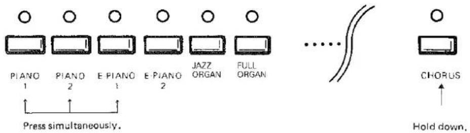 KAWAI P360 - Entering the programming mode - 1