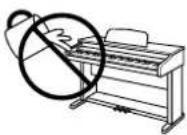KAWAI CP95 - Stellen Sie das Instrument nicht an folgenden Plätzen auf. - 6