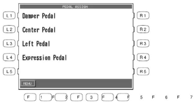 KAWAI CP155 - Pedalzuweisung für das Pianopedal (Links) und das Sostenuto Pedal (Mitte) - 1