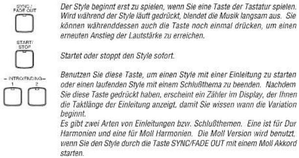KAWAI CP155 - So wählen Sie einen Style: - 2