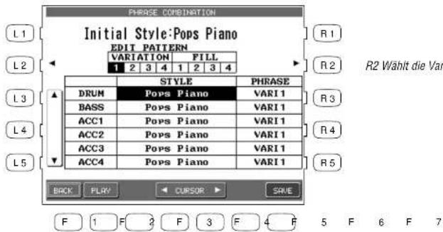 KAWAI CP155 - So benutzen Sie Phrase Combination: - 1
