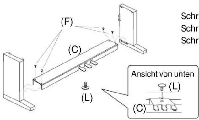 (F) (C) (L) Ansicht von unten (L) (C)