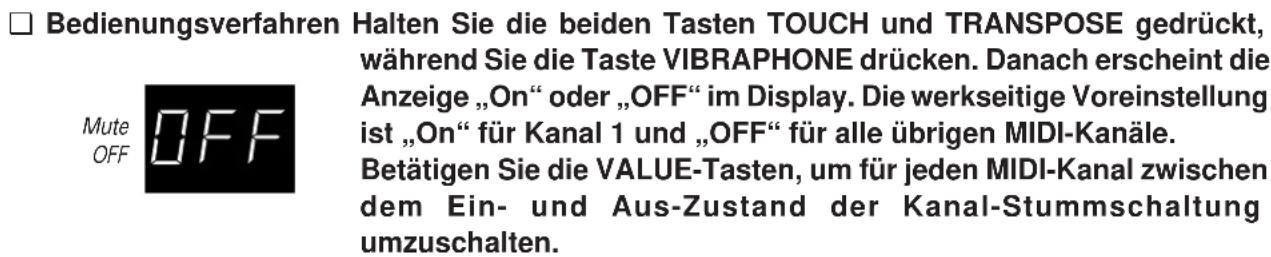 KAWAI CN380 - KANAL-STUMMSCHALTUNG - 1