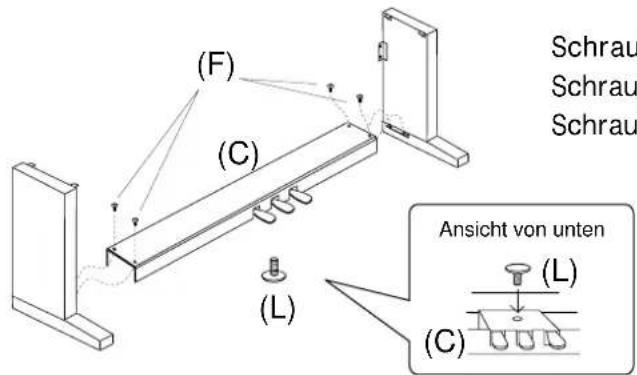 (F) (C) (L) Ansicht von unten (L) (C)