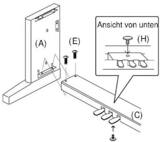 (A) (E) Ansicht von unten (H) (C)