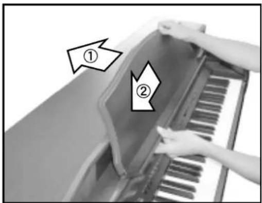 KAWAI CA1200 - MONTAGE DES NOTENHALTERS - 1