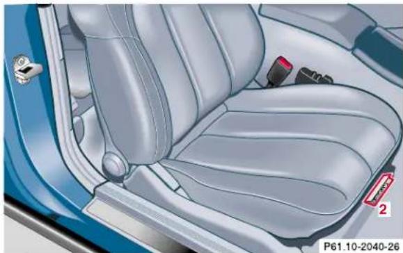 Mercedes-Benz CLK Coupe (2001) - Identification labels - 2