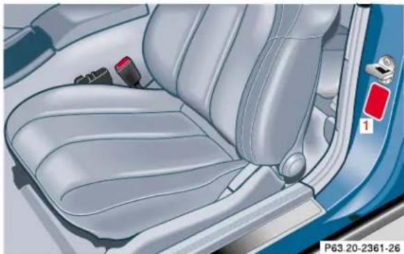 Mercedes-Benz CLK Coupe (2001) - Identification labels - 1