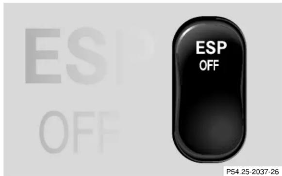 Mercedes-Benz CLK Coupe (2001) - ESP control switch - 1