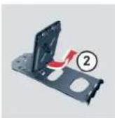 Mercedes-Benz CLK Coupe (2005) - Setting up the collapsible wheel chock - 2