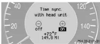 Mercedes-Benz CLK Coupe (2005) - Time synchronization with head unit\* - 1