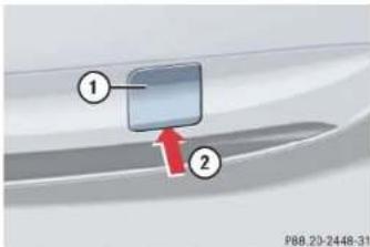 Mercedes-Benz CLK Coupe (2005) - Towing eye bolt in front bumper - 1
