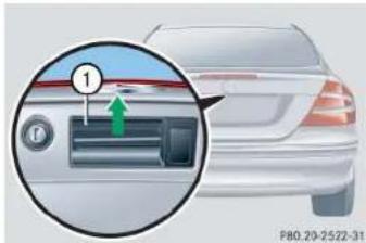Mercedes-Benz CLK Coupe (2005) - Opening the trunk from outside (vehicles without KEYLESS-GO\*) - 1