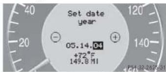 Mercedes-Benz CLK Coupe (2005) - Setting the date (year) - 1