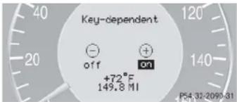Mercedes-Benz CLK Coupe (2005) - Setting key-dependency - 1