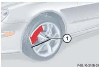 Mercedes-Benz CLK Coupe (2005) - Flat tire - 1