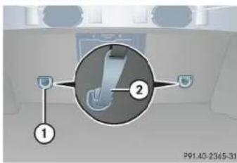 Mercedes-Benz CLK Coupe (2005) - Installation of infant and child restraint systems - 1