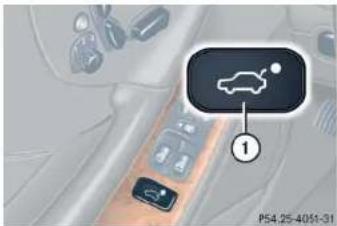 Mercedes-Benz CLK Coupe (2005) - Opening the trunk from the inside - 1