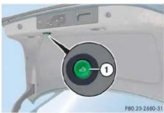 Mercedes-Benz CLK Coupe (2005) - Trunk lid emergency release - 1