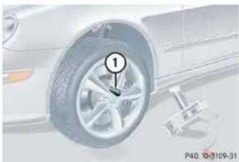Mercedes-Benz CLK Coupe (2005) - Flat tire - 1