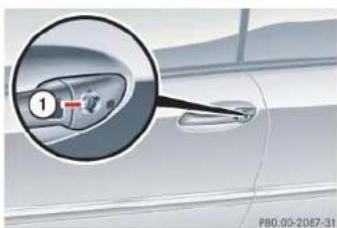 Mercedes-Benz CLK Coupe (2005) - Unlocking the driver's door - 1