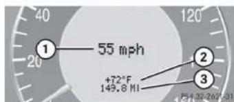 Mercedes-Benz CLK Coupe (2005) - Display digital speedometer - 1