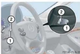 Mercedes-Benz CLK Coupe (2005) - Steering wheel gearshift control CLK 500 - 1