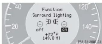 Mercedes-Benz CLK Coupe (2005) - Setting locator lighting - 1