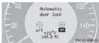 Mercedes-Benz CLK Coupe (2005) - Setting automatic locking - 1