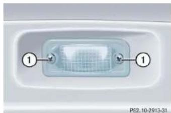 Mercedes-Benz CLK Coupe (2005) - License plate lamp - 1