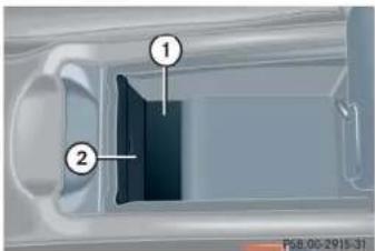 Mercedes-Benz CLK Coupe (2005) - Manually unlocking the gear selector lever - 1