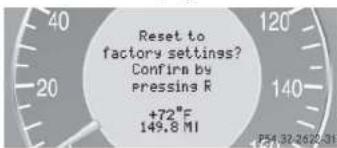 Mercedes-Benz CLK Coupe (2005) - Resetting all settings - 1
