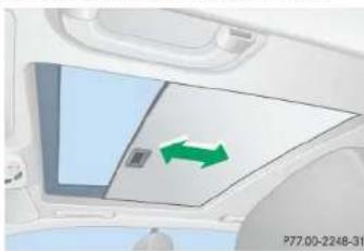 Mercedes-Benz CLK Coupe (2005) - Sunroof switch - 1