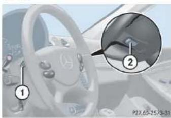Mercedes-Benz CLK Coupe (2005) - Steering wheel gearshift control CLK 55 AMG - 1