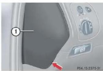 Mercedes-Benz CLK Coupe (2005) - Main fuse box in passenger compartment - 1