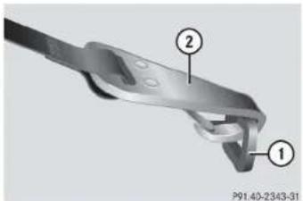 Mercedes-Benz CLK Coupe (2005) - Installation of infant and child restraint systems - 2