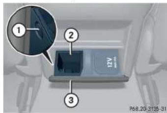 Mercedes-Benz CLK Coupe (2005) - Reinstalling the ashtray insert - 1
