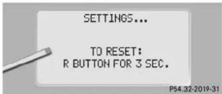 Mercedes-Benz CL-Class (2003) - Settings menu - 1