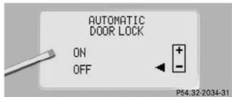 Mercedes-Benz CL-Class (2003) - Setting automatic locking - 1