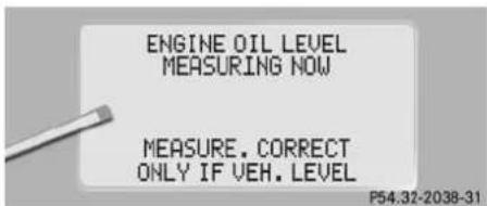 Mercedes-Benz CL-Class (2003) - Checking the engine oil level with the control system - 1