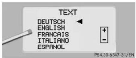Mercedes-Benz CL-Class (2003) - Selecting language - 1
