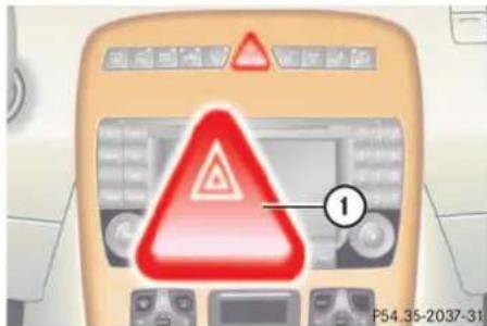 Mercedes-Benz CL-Class (2003) - Hazard warning flasher - 1
