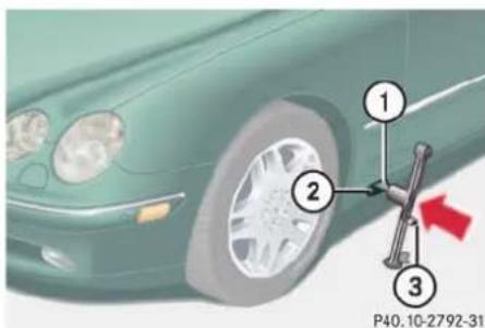 Mercedes-Benz CL-Class (2003) - Flat tire - 2