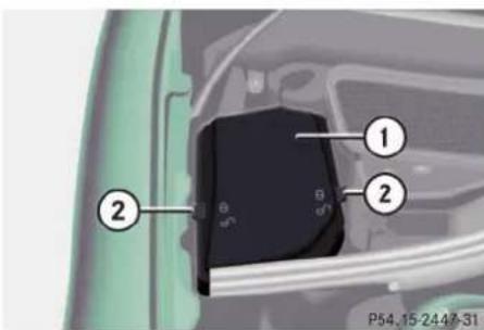 Mercedes-Benz CL-Class (2003) - Fuse boxes in engine compartment - 2