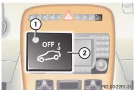 Mercedes-Benz CL-Class (2003) - Disarming tow-away alarm - 1