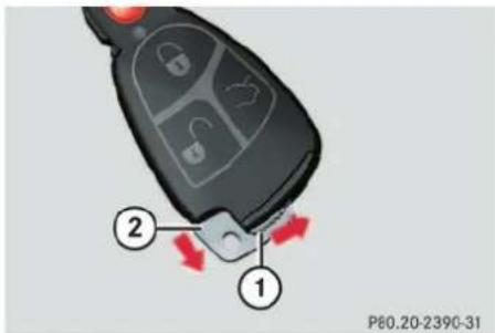 Mercedes-Benz CL-Class (2003) - Unlocking the driver's door - 1