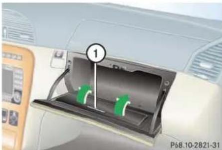 Mercedes-Benz CL-Class (2003) - Storage compartment in the glove box - 1